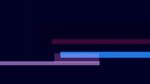 Abstract geometric composition with horizontal purple and maroon bars on a .. Stock Footage 335430716