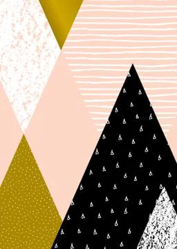 Abstract Geometric Composition Stock Illustration