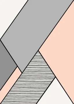 Abstract Geometric Composition Illustrazione stock