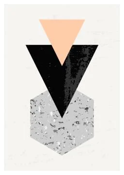Abstract Geometric Composition Stock Illustration