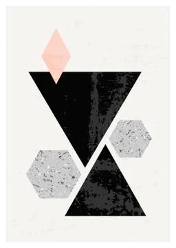 Abstract Geometric Composition 스톡 일러스트