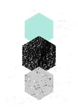 Abstract Geometric Composition Stock Illustration