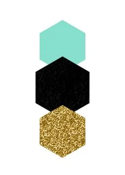 Abstract Geometric Composition Illustrazione stock