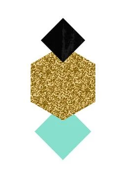 Abstract Geometric Composition Stock Illustration