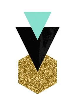 Abstract Geometric Composition Stock Illustration