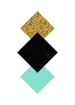 Abstract Geometric Composition Stock Illustration