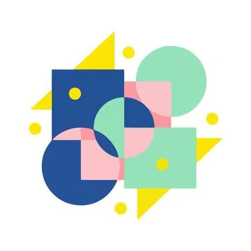 Abstract Geometric Composition Illustration