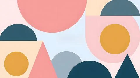 Abstract Geometric Composition Stock Illustration