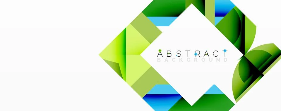 Abstract geometric composition with interlocking circular and angular shapes, Illustrazione stock