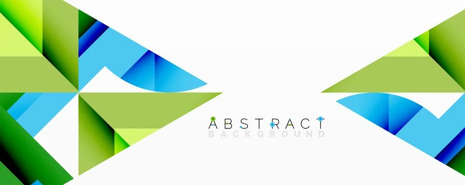 Abstract geometric composition with interlocking circular and angular shapes, Stockillustratie