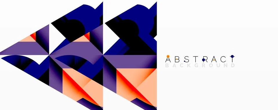 Abstract geometric composition with interlocking circular and angular shapes, イラスト素材