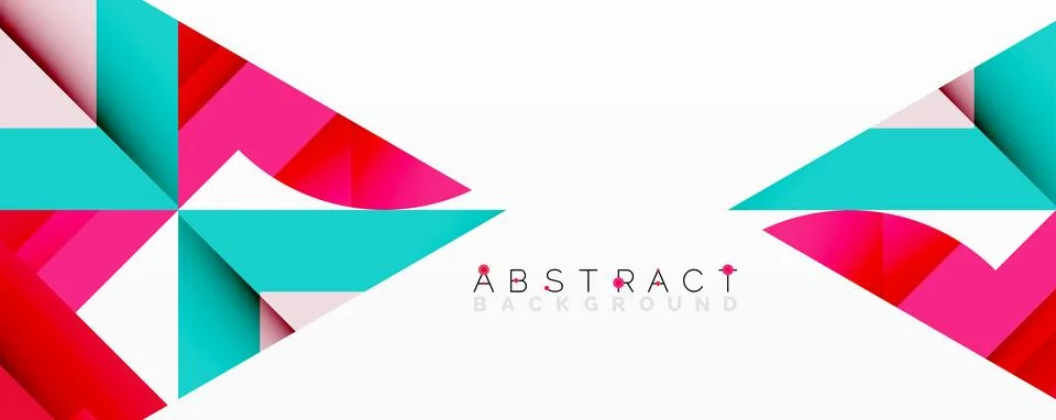 Abstract geometric composition with interlocking circular and angular shapes, Stock Illustration