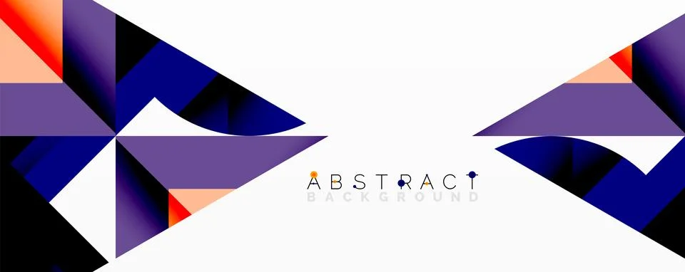 Abstract geometric composition with interlocking circular and angular shapes, Stock Illustration