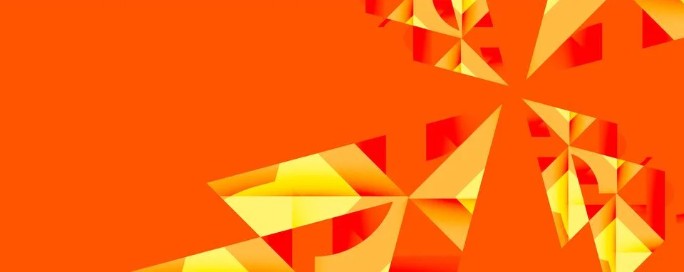 Abstract geometric composition with interlocking circular and angular shapes, Stock Illustration