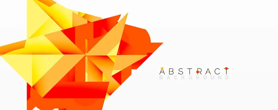 Abstract geometric composition with interlocking circular and angular shapes, Stock Illustration