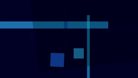 Abstract geometric composition with intersecting blue rectangles and square.. Stock Footage 335430840