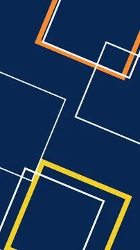 Abstract geometric composition of intersecting blue, white, gold, and orang.. Stock Illustration