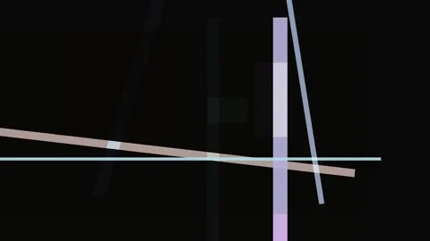 Abstract geometric composition with intersecting lines and pastel color blo.. Stock Footage 335441361
