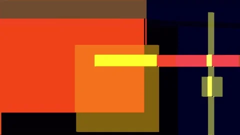 Abstract geometric composition with intersecting orange and yellow bars on .. Stock Footage 335430825