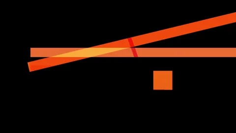 Abstract geometric composition with intersecting orange and yellow bars on .. Stock Footage 335431007