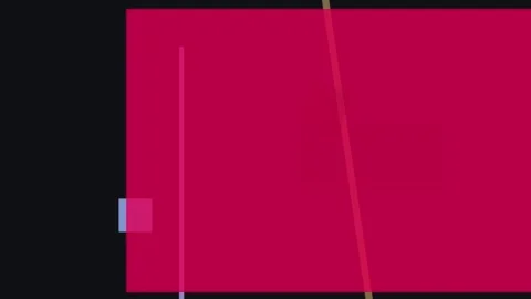 Abstract geometric composition with a large crimson rectangle, a smaller sq.. Video stock 335441943