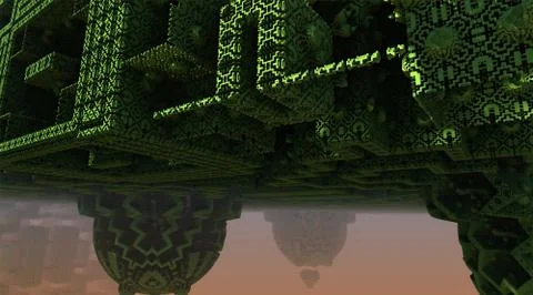 Abstract geometric composition made in 3d software Stock-Illustration