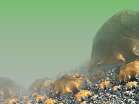 Abstract geometric composition made in 3d software Ilustração Stock