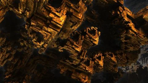 Abstract geometric composition made in 3d software Stock Illustration