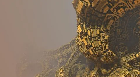 Abstract geometric composition made in 3d software Stock Illustration