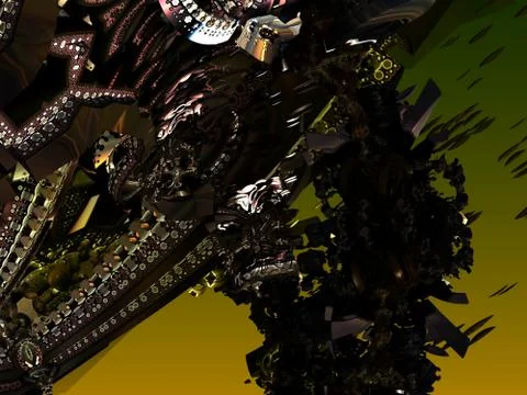 Abstract geometric composition made in 3d software Ilustração Stock