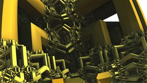 Abstract geometric composition made in 3d software Stock-Illustration