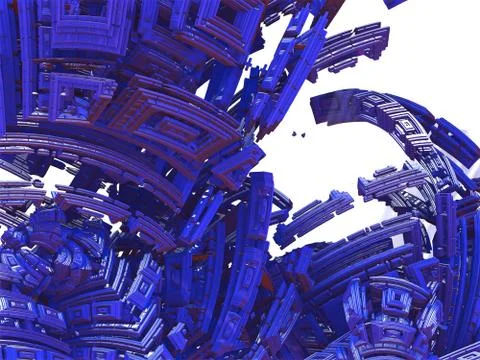 Abstract geometric composition made in 3d software Stock-Illustration