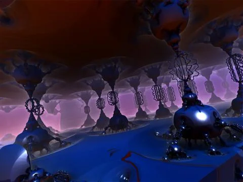 Abstract geometric composition made in 3d software Stock Illustration