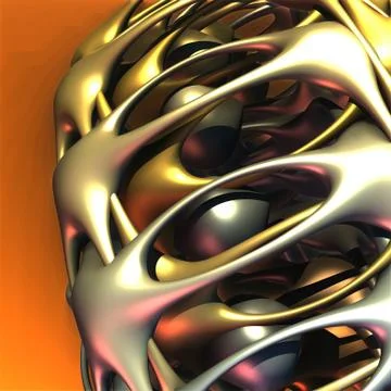 Abstract geometric composition made in 3d software Stock Illustration