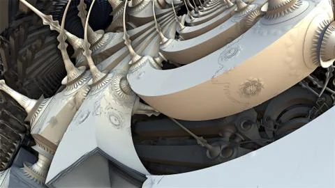 Abstract geometric composition made in 3d software Ilustração Stock