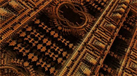 Abstract geometric composition made in 3d software Stock Illustration