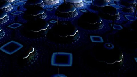 Abstract geometric composition made in 3d software Stock-Illustration