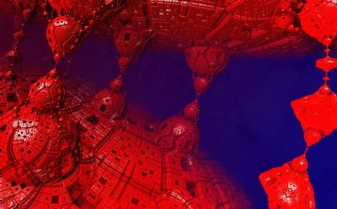 Abstract geometric composition made in 3d software Stock Illustration