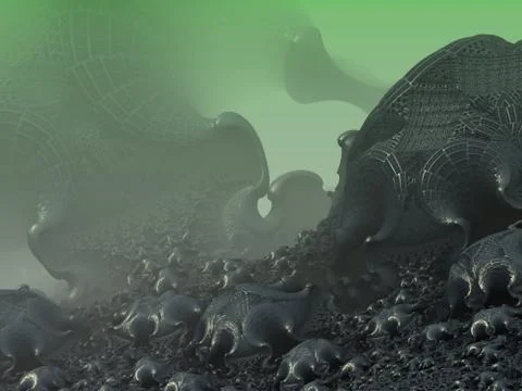 Abstract geometric composition made in 3d software Stock Illustration