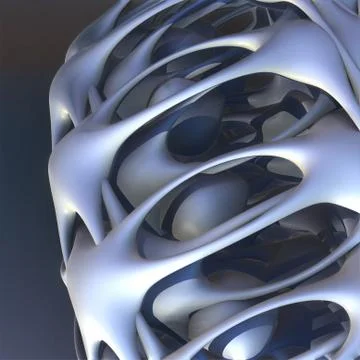 Abstract geometric composition made in 3d software Stock Illustration