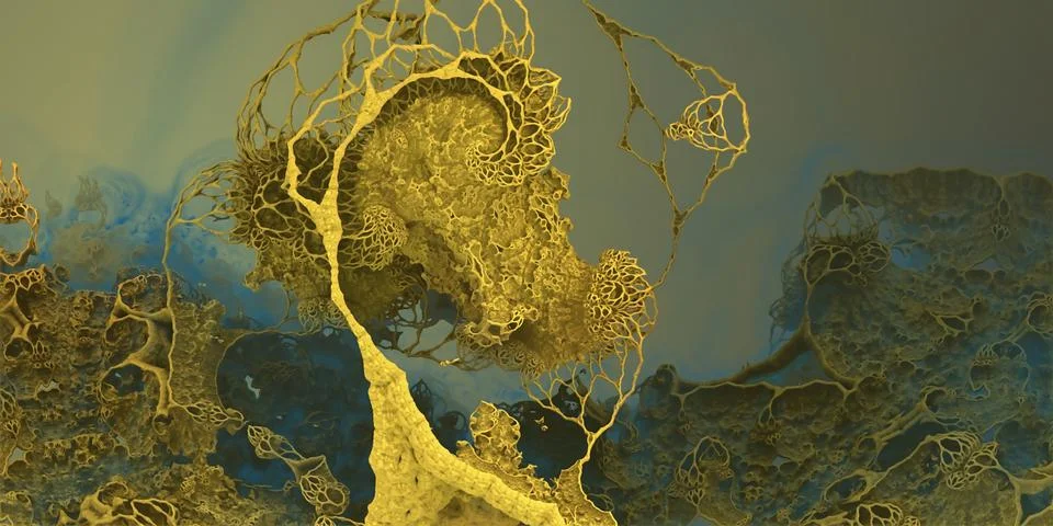 Abstract geometric composition made in 3d software Stock Illustration