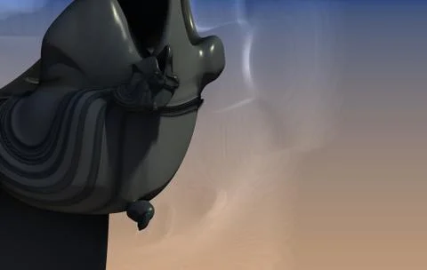 Abstract geometric composition made in 3d software Stock Illustration