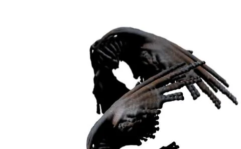 Abstract geometric composition made in 3d software Stock Illustration