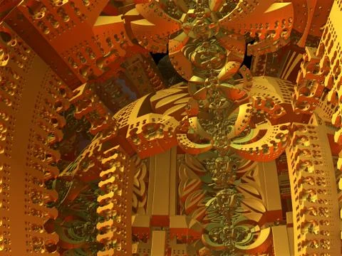 Abstract geometric composition made in 3d software Stock Illustration