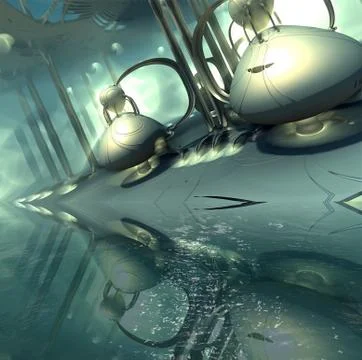 Abstract geometric composition made in 3d software Stock Illustration