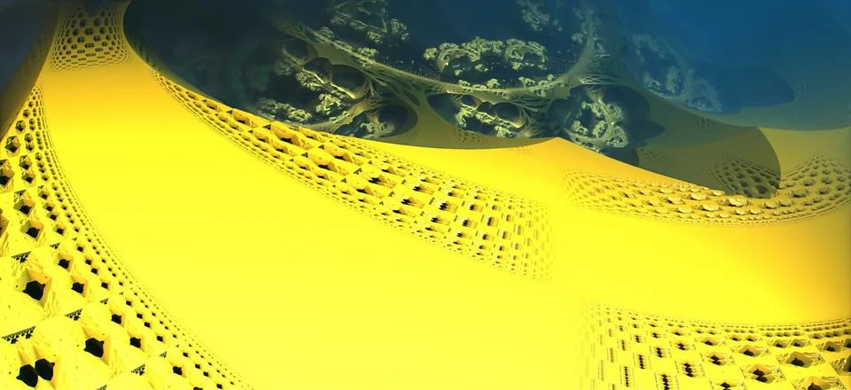 Abstract geometric composition made in 3d software Stock Illustration