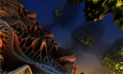 Abstract geometric composition made in 3d software Stock Illustration