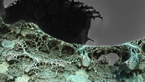 Abstract geometric composition made in 3d software Stock Illustration