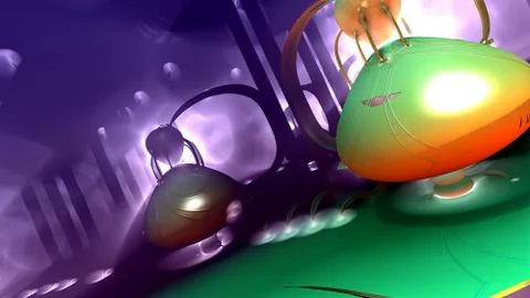 Abstract geometric composition made in 3d software Stock Illustration