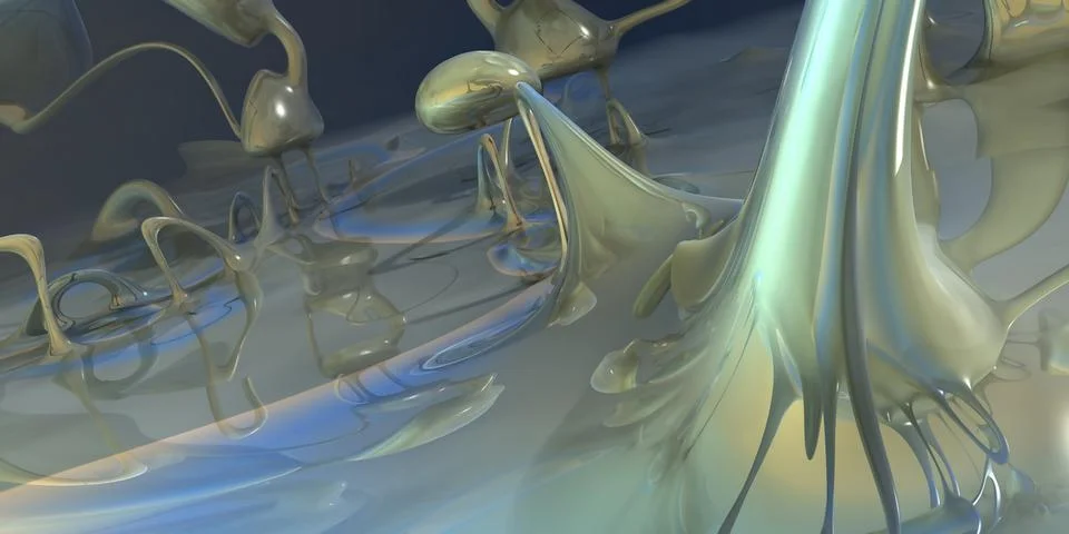 Abstract geometric composition made in 3d software Stock Illustration